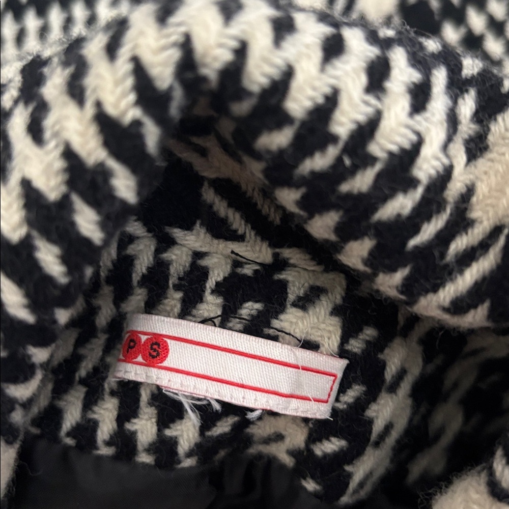 Houndstooth Wool Peacoat - Picture 4 of 7